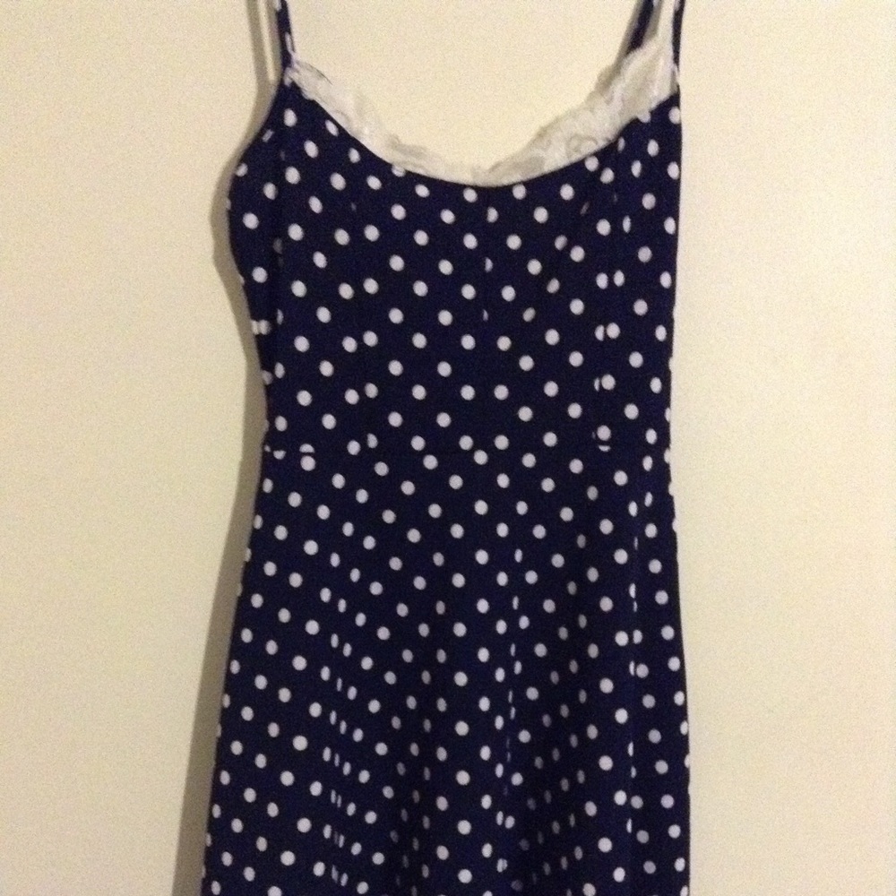 Dark blue Polka Dot Cami dress